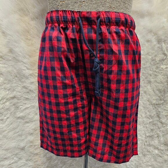 U.S. Polo Assn. Men's Red and Blue Plaid Boxer Shorts Size: L - Picture 1 of 8